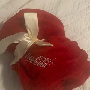 New Red Coca Cola blanket with white writing